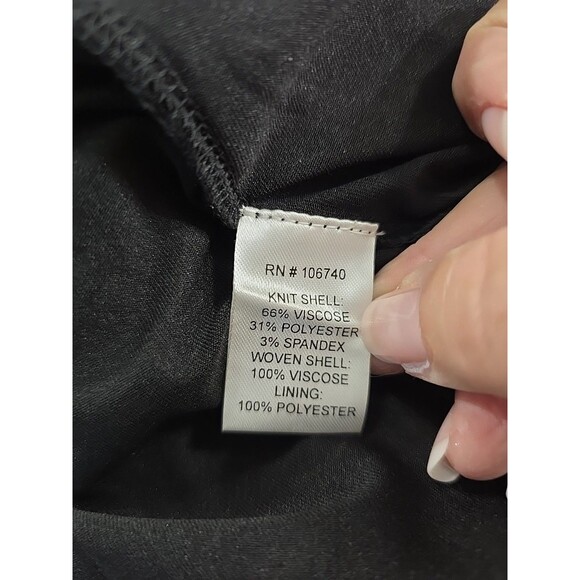 Pyramid Collection Midi Dress Womens Sz Lg Sheer Dark Floral Romantic Whimsigoth - Picture 8 of 10